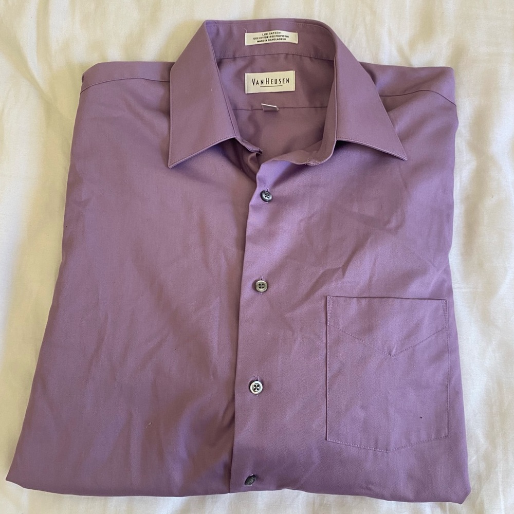 Van Heusen Light Purple Button-Down Shirt